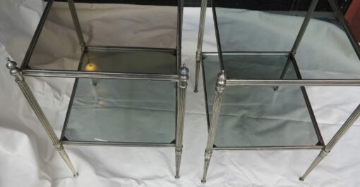 Pair of ends of sofas sunbathes silvered style maison Bagués - Image 2