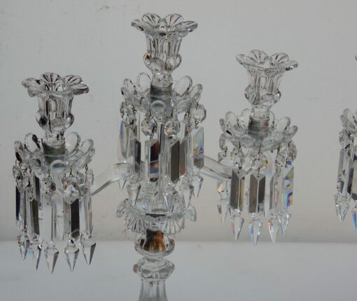 1900' Pair of Candlesticks Baccarat - Image 3
