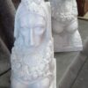1950 'Pair of Statuary White Marble Sphinxes - Image 2
