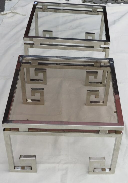 Pair ends of sofas style design in chrom metal - Image 5