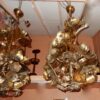 1970' Paire de  lustres Au Feuillage  Maison Jansen en Laiton – Image 3
