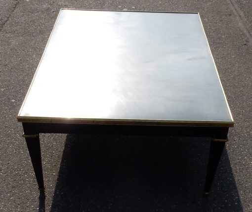 1950/70 Coffee Table Wood Lacquered Black Maison Jansen 120 x 80 cm - Image 7