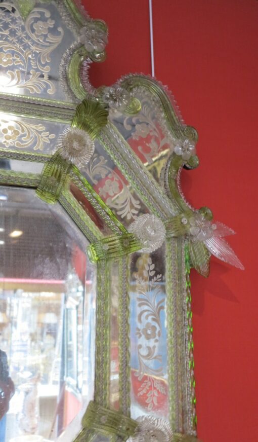 Mirror of green Murano 19 éme - Image 5