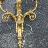 1950' Pair of bronze sconces cherub playing 2 trumpets - Image 5