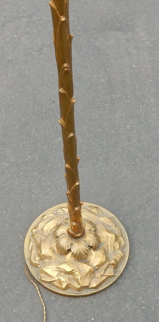 1950/70 Lampadaire en Bronze Doré Maison Baguès Modèle Palmier – Image 6