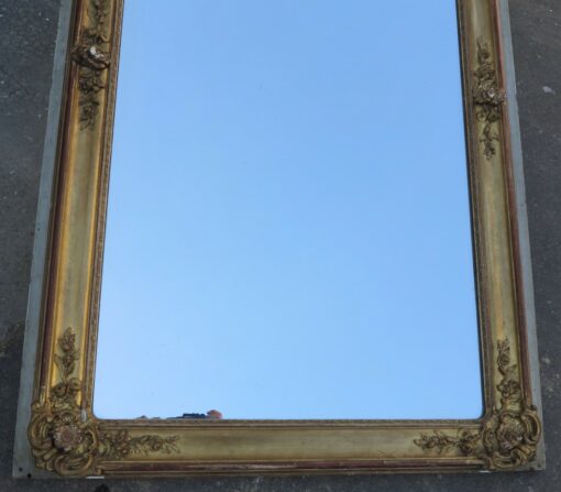 Miroir  Rectangle Bois Doré Feuilles d'Or Style Louis XV 155 x 96 x 7 cm(Réservé) – Image 4