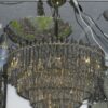 1970' Lustre 180 Cristaux 17 Ampoules  Hauteur 94 x Diamètre 64 cm – Image 5
