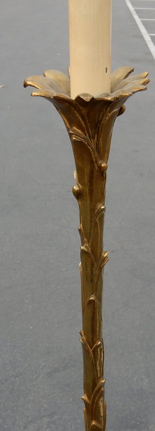 1950/70 Lampadaire en Bronze Doré Maison Baguès Modèle Palmier – Image 7