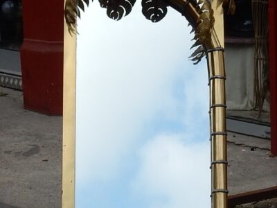 1970 ' Original Mirror Maison Jansen with Palm Illuminating Single Piece by Barbier