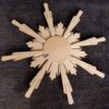 1950/70' Miroir Soleil, Bois Doré 102 cm – Image 5