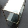 1950/70' End of Sofa in bronze Maison Bagués Bamboo Model with Tops in Oxyded Silvered Miror 65X31X H 59 cm - Image 6