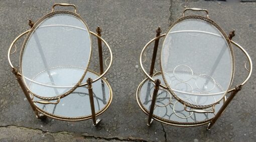 1970' Pair Gilted bronze troll rolling bar  Maison Bagués - Image 4