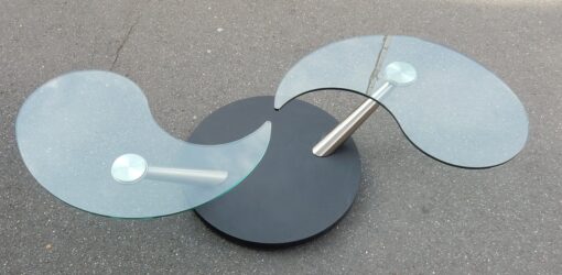 980/2000 Flexible coffee table Draenert-studio by Georg Appelshauser symbolic Le Yin et le Yang  or Taï Chi - Image 3