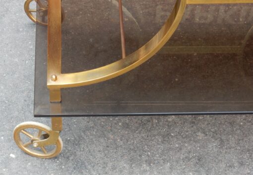 1950/70 'Brass Rolling Bar With Sliding Trays Style Maison  Jansen - Image 8