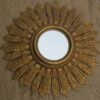 Paire de miroirs soleils bois doré – Image 5