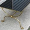 1950/70 Cofee table in gilted bronze with delphins Jacques Adnet top black opaline - Image 3