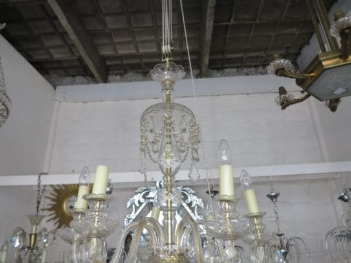 1950' Lustre Style Bohême 6 Bras de Lumières Hauteur 90 Diamètre 68 cm – Image 2
