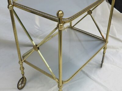 70' Golden bronze Sideboard or troll rolling bar art deco Maison Bagués