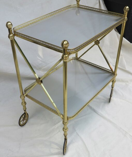 1970' Desserte Art Déco en Bronze Doré Maison Baguès