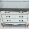 Commode art deco miroir 3 tiroirs 6 poignées verre