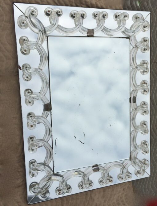 Miroir art deco aux rinceaux signé Lalique 65 x 86 – Image 5