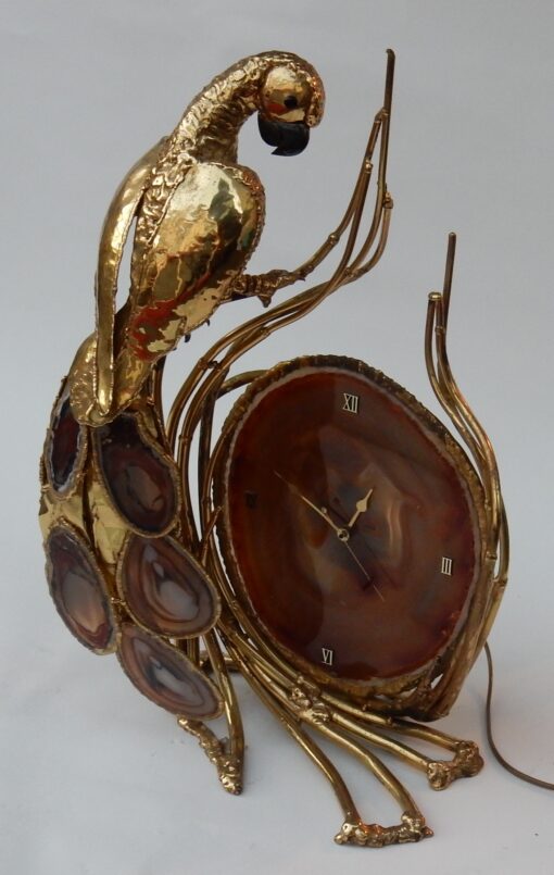 1970 'Enlightening Clock with Parrot FERNANDEZ or DUVAL BRASSEUR For HONORE - PARIS - Image 4