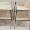 1970' Paire de Tables avec Marbre Maison Baguès