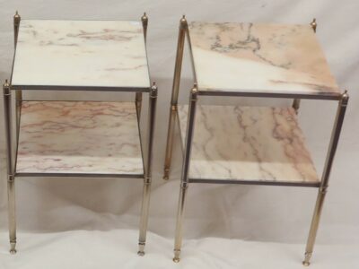 pair of end of sofa,tops in marble,Maison Bagués