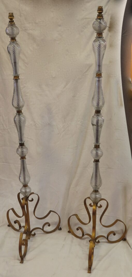 Pair of floor lamp Venice and wrought iron