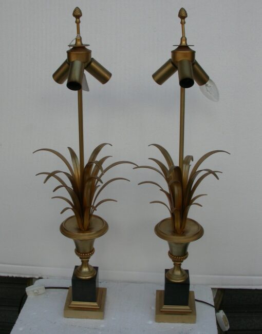1970' Pair of Lamps Maison Charles Style
