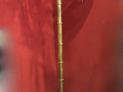 Floor Lamp bamboo golden iron 1970