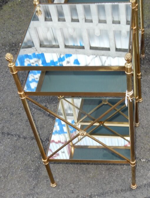 1950/70' Pair of Shelves has 3 levels Maison Bagués With Mirror 32 X 32 cm - Image 7