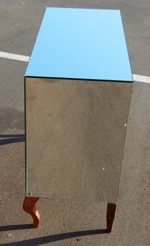 1940/50' Buffet Art Déco Miroir 2 Portes 2 Poignées Verre – Image 6