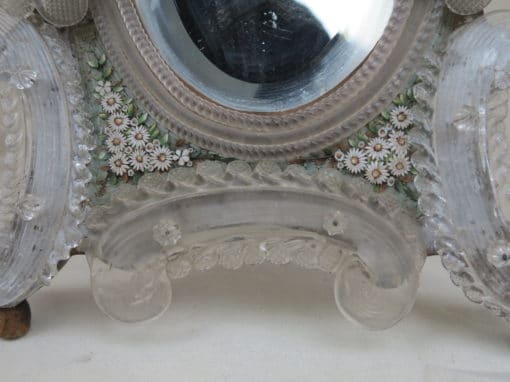 Murano Mirror Decorated with Flowers in Micromosaique - Image 7