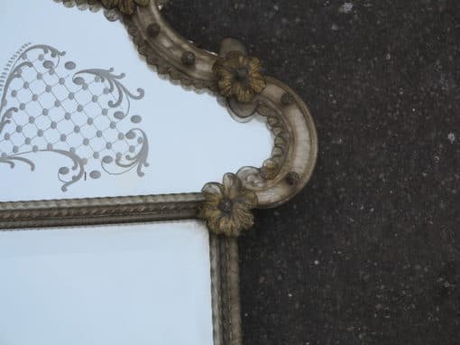 1950' Miroir Murano Véronèse 100 X 60 cm – Image 6
