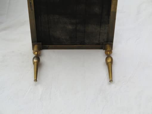 1970' Pair of Shelf in brass Maison Bagués 2 tray with black leather 50 x 30 - Image 6