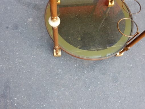 1950/70 Rolling Bar Gilded Brass Maison Jansen 2 Levels - Image 5