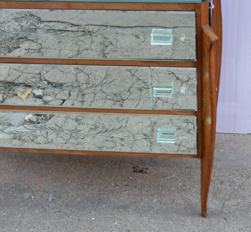 1960/70 Commode Art Déco Miroir 3 Tiroirs Décorés – Image 2