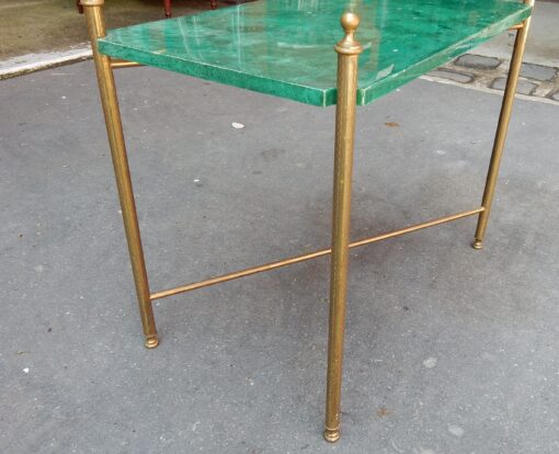 1970 'End of Sofa Aldo Tura Damascene Brass - Image 4