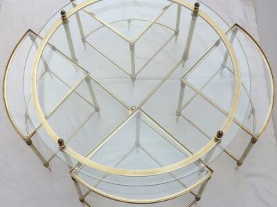 1950/70' Coffee table Maison Bagués bronze and her 4 tables