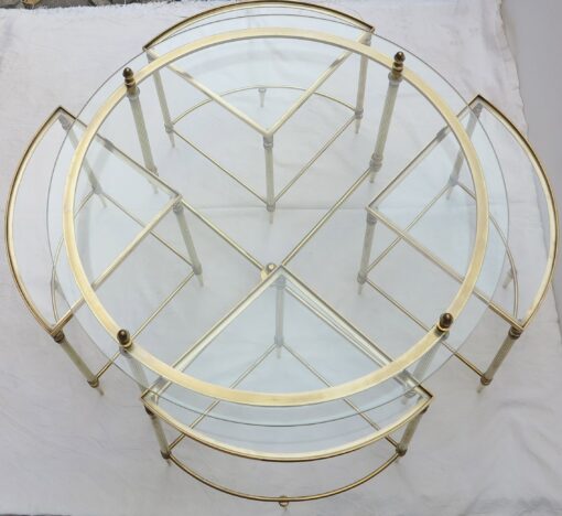 1950/70' Coffee table Maison Bagués bronze and her 4 tables