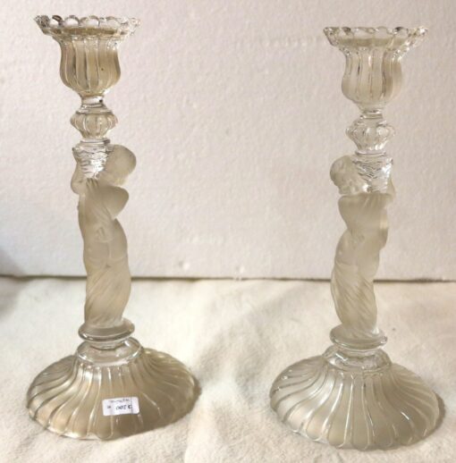 Pair of Candlesticks Baccarat signed to the children - Image 2