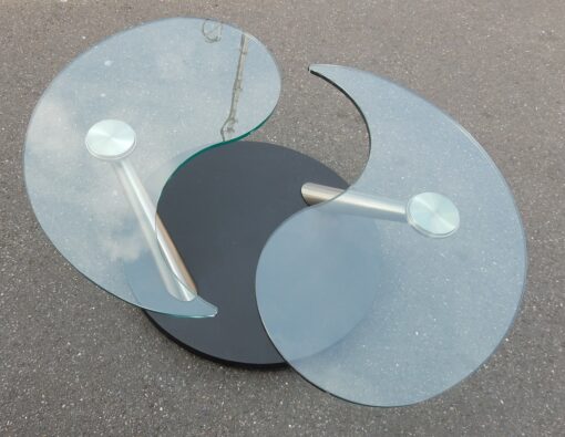 980/2000 Flexible coffee table Draenert-studio by Georg Appelshauser symbolic Le Yin et le Yang  or Taï Chi - Image 5