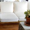 1970 'Sofa 3 Seater Maison Jansen Brass Model Bamboo - Image 8