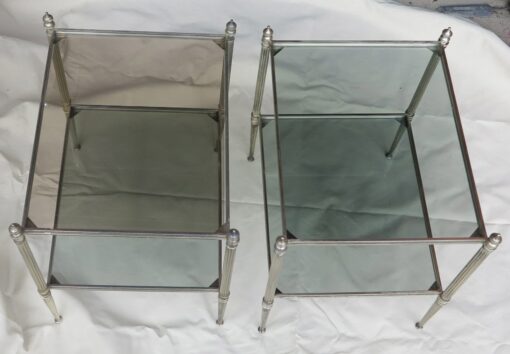 Pair of ends of sofas sunbathes silvered style maison Bagués