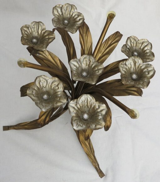 Pedestal table 70 in metal in flowers - Image 2