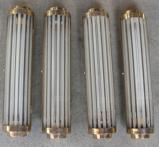 Series of 8 Sconces with Glass Tubes Style Genet Michon - Image 5