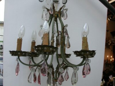 Chandelier and Pair of Sconces style Baguès