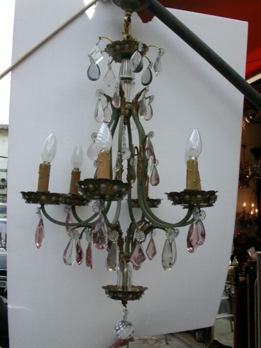 1920' Lustre avec ses Appliques style Baguès