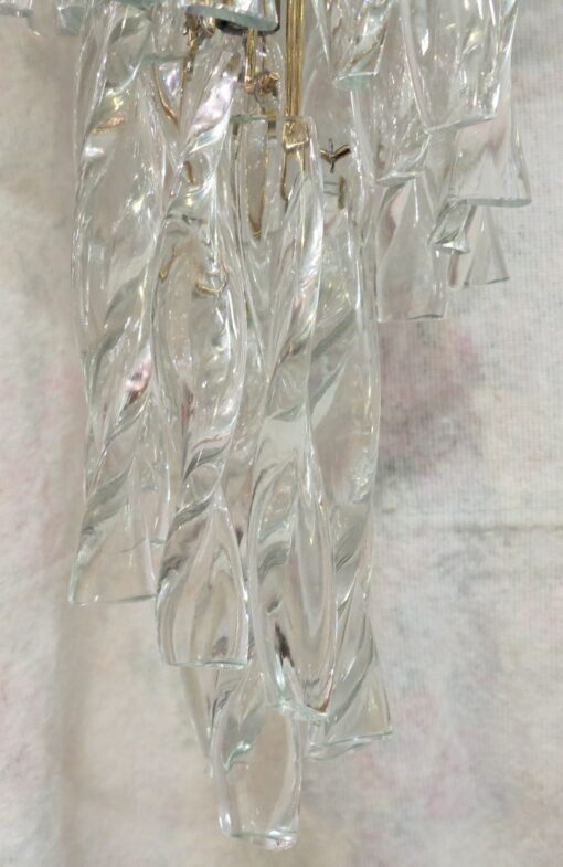 1960/70' Chandelier in the Style of Venini 86 Crystal Twisted - Image 3